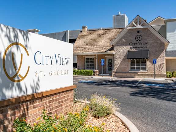 Sign at City View St. George Apartments, Utah, 84770