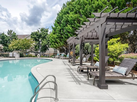 Pool and sundeck at The Beck at Hidden River Apartments, Tampa, FL,  33637