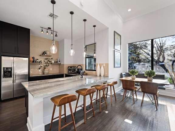 Fully Equipped Kitchen In Clubhouse at The Ambrose, Houston, 77040