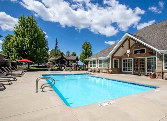 the swimming pool at our apartments