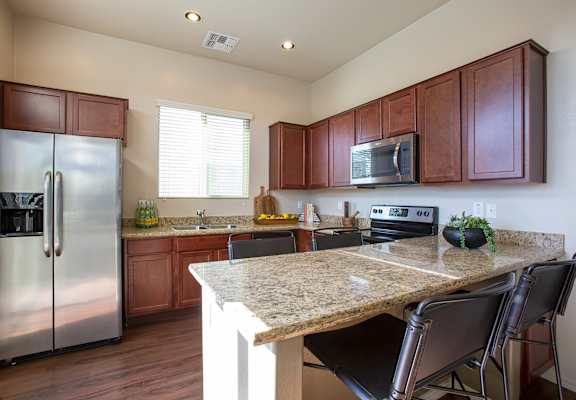 Kitchen Breakfast Bar at Casitas at San Marcos in Chandler AZ Nov 2020