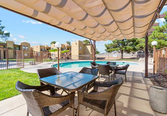 take a dip in the pool at villas at houston levee west apartments in cord
