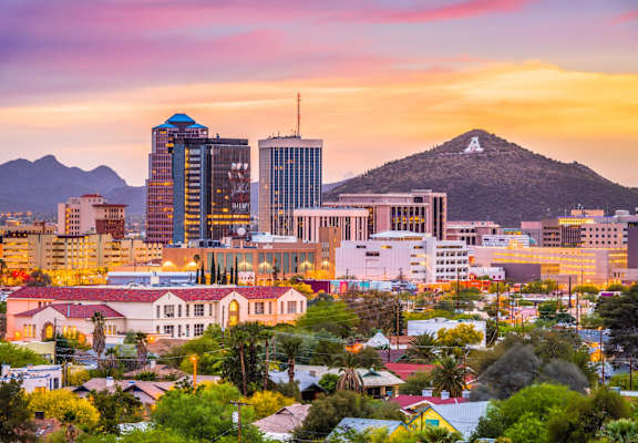 Downton Tucson Arizona Skyline at Sunset