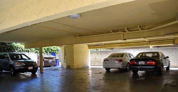 Covered parking garage
