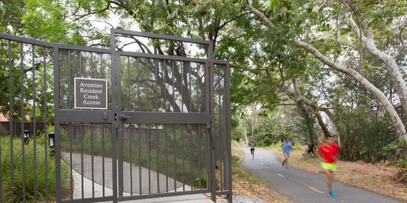 running trail and gate