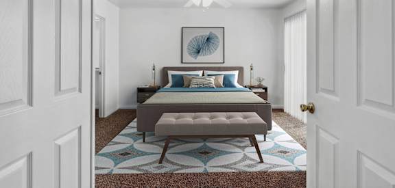 Bedroom at Stone Ridge Apartments in Bullhead City Arizona