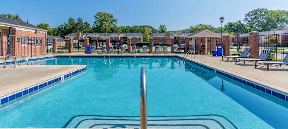 A large swimming pool at Brightwaters Apartments, Little Rock, AR
