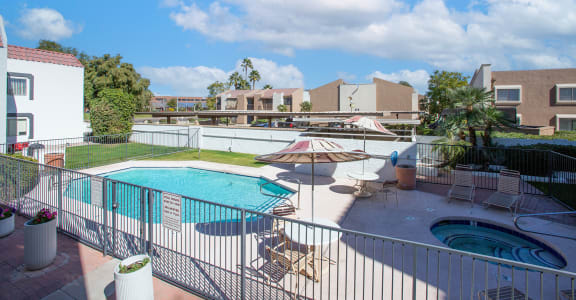 Pool and Spa Exterior at University Park Apartments in Tempe AZ