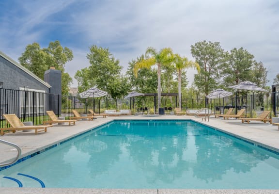 View of Pool Area at Monterra Ridge Apartments, Canyon Country ,91351