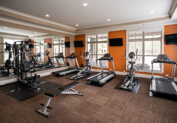 Fitness Center with Cardio and Strength Equipment at Hall Creek, Arlington, Tennessee