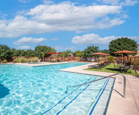 Resort style pool at Sabino Vista Apartments in Tucson