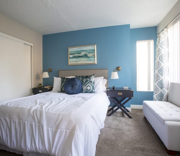 Bedroom at Villas de la Terraza Apartments in Albuquerque NM