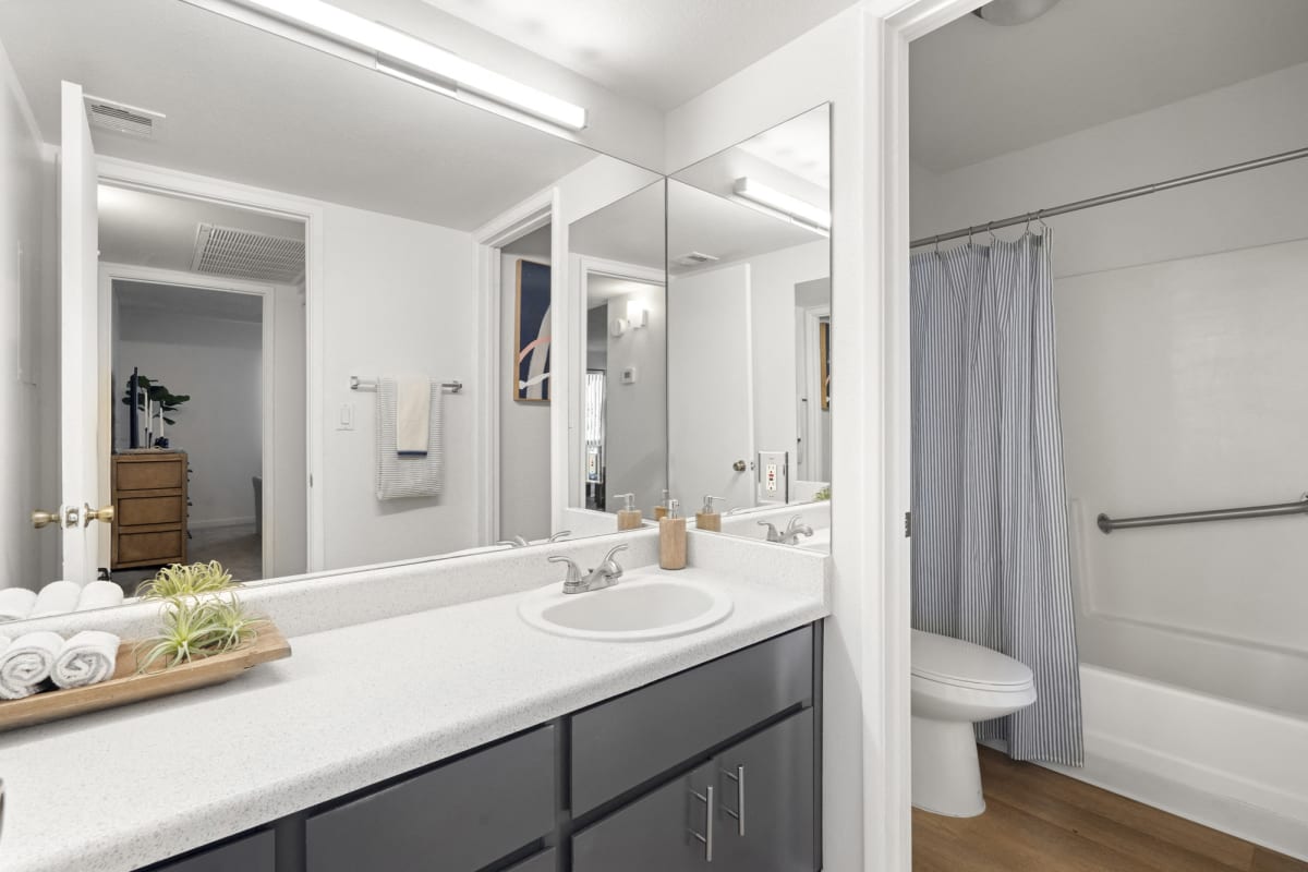 Bathroom at Oakridge Apartments.