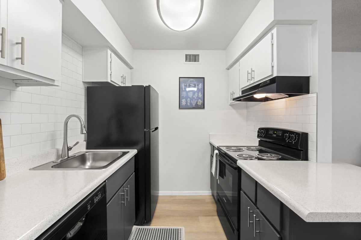 Kitchen at Oakridge Apartments.