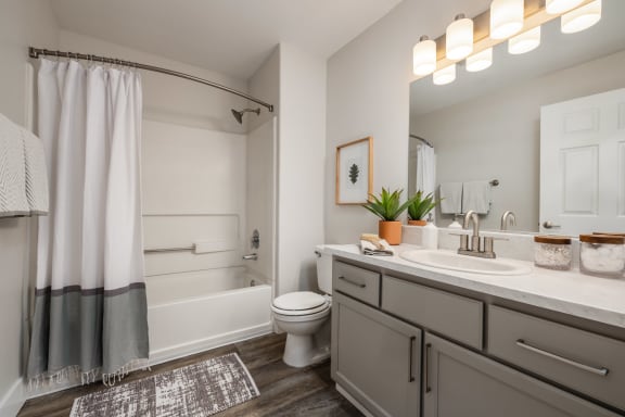 our apartments offer a bathroom with a bathtub