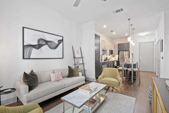 Spacious Kitchen at Abstract at Design District in Dallas, TX 75207