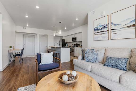Modern Living Room with Couch at City View St. George, Utah, 84770