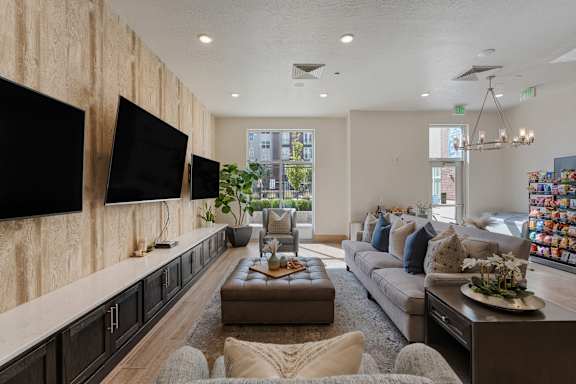 Clubhouse Living area and Kitchen View at 200 City View, Provo, UT, 84601