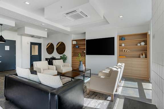 Spacious Living Room With Private Balcony at The Flats at Riverwoods, Utah, 84604