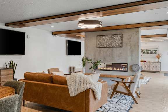 Spacious Living Room at The Flats at Riverwoods, Utah, 84604