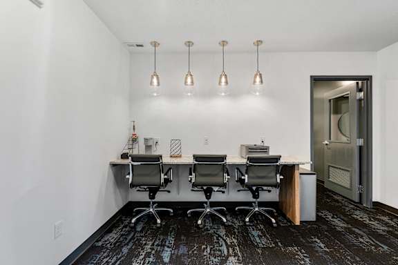 Conference Room with a Desk at The Flats at Riverwoods, Provo, 84604