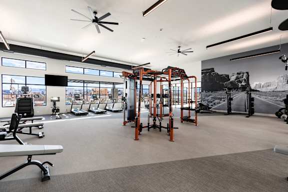 Spacious gym with modern equipment at The Vue At Desert Color, St. George, UT, 84790