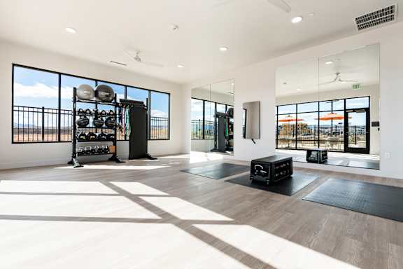 Spacious Stretching area at The Vue At Desert Color, St. George, Utah
