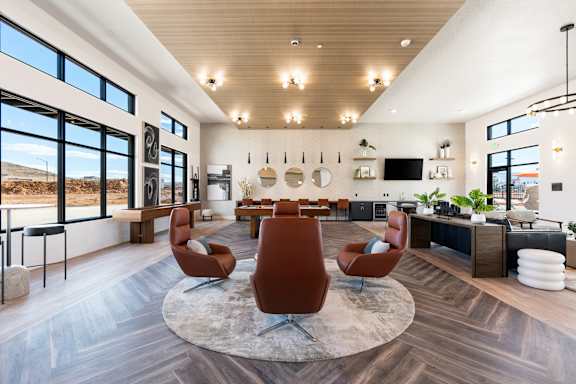 Living room with luxurious interior at The Vue At Desert Color, St. George, UT, 84790