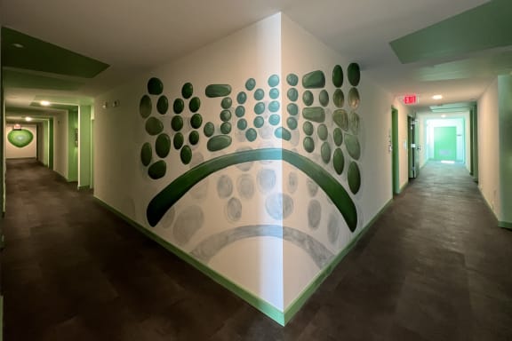 Hallway at Citizen Birmingham micro-apartments