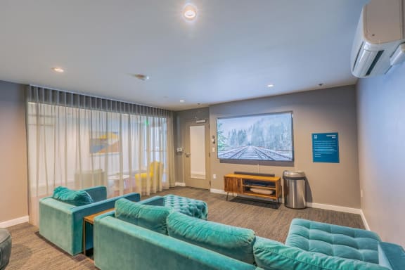 resident theatre and media room