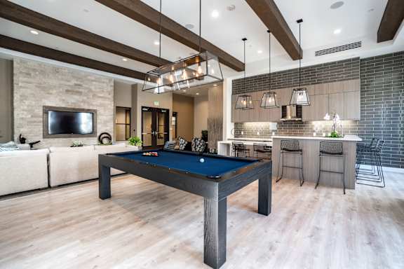 Resident Lounge Featuring Billiards Table