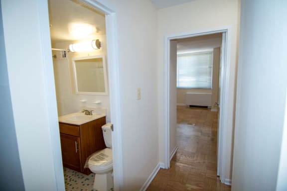 Steward Tower Two Bedroom Hallway Bathroom
