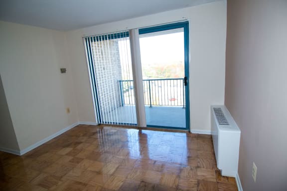 Steward Tower Two Bedroom Living Area Balcony Entry