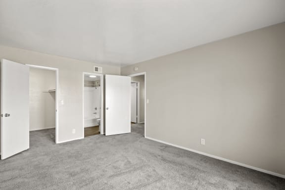 Bedroom with Carpet