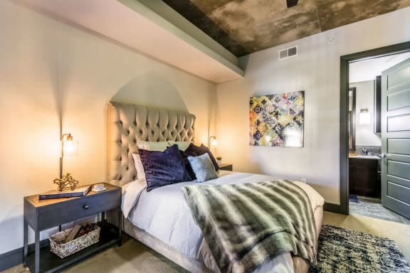 bedroom with a bed at The Case Building in Dallas, TX