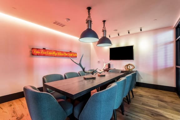 meeting room at coworking space at The Case Building in Dallas, TX
