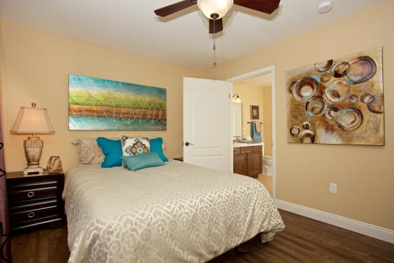 Interior Unit  Bedroom Ceiling Fan Balcony Las Vegas Henderson Nevada at Solevita Apartments,Hendersons, Nevada, 89014