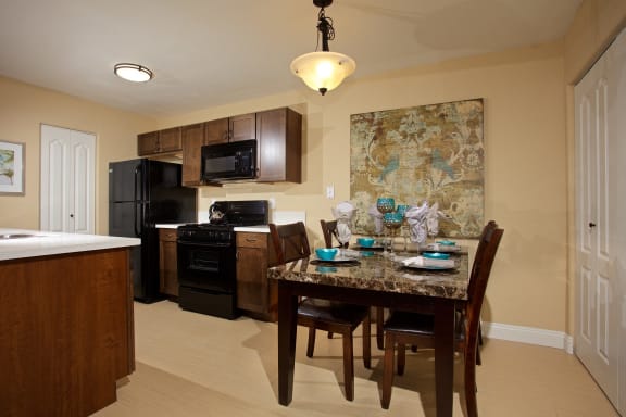 Model Unit Vinyl Flooring  Dining Room Kitchen Las Vegas Henderson Nevada at Solevita Apartments,Hendersons,89014