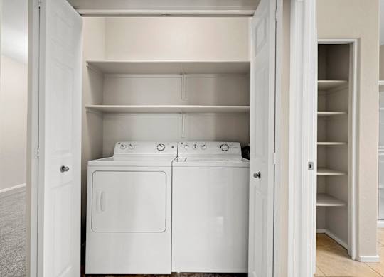 Laundry, Washer, Dryer, Storage