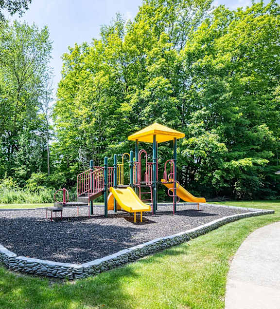 Playground with a Yellow Canopy at Butternut Ridge Apartments, North Olmsted, Ohio