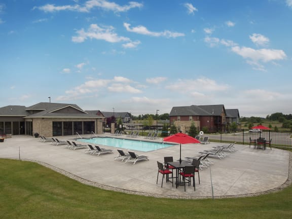 take a dip in our outdoor pool at villas at houston levee west apartments in