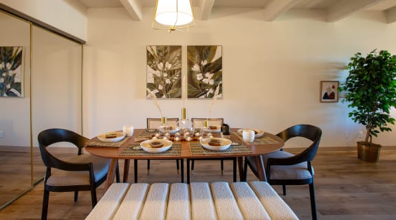 Dining Area at Los Altos Towers Apartments in Albuquerque NM