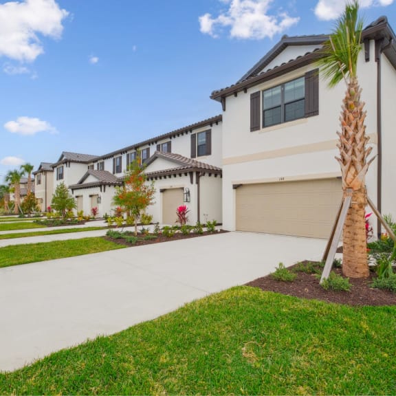 Front view of property at Fiore Townhomes, Venice, FL, 34275