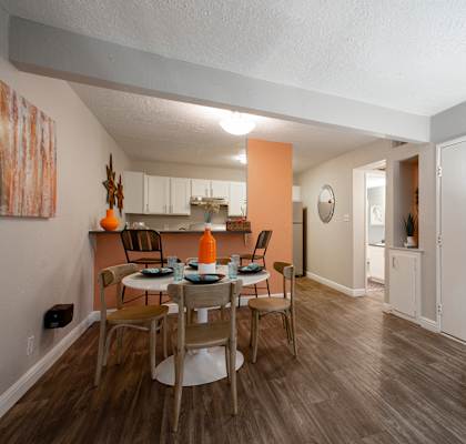 Dining area at Villas de la Terraza Apartments in Albuquerque NM
