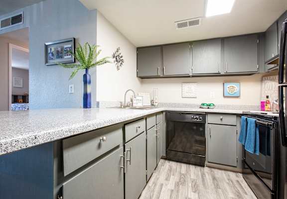 Kitchen at Villas Del Cielo Aprartments in Albuquerque New Mexico October 2020