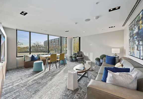 Resident Lounge Area at Aurora apartment in North Bethesda, Maryland