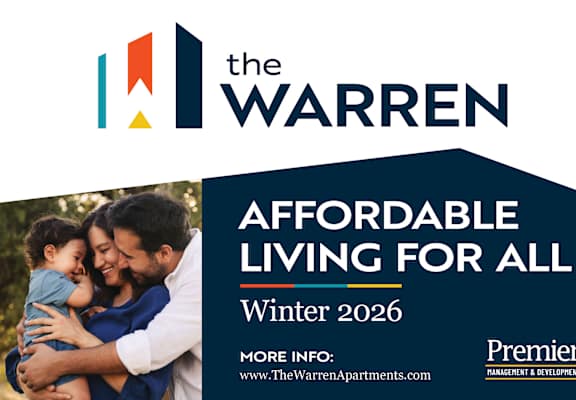 A poster for The Warren Affordable Living for All.