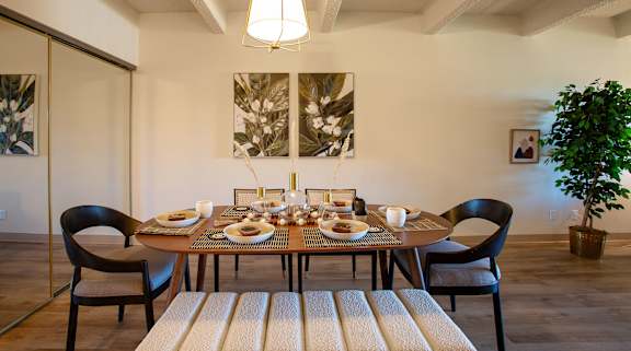 Dining Area at Los Altos Towers Apartments in Albuquerque NM