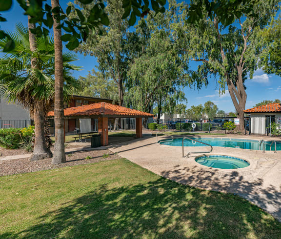 Pool Area at Casa Del Coronado Apartments in Tucson Arizona 2021