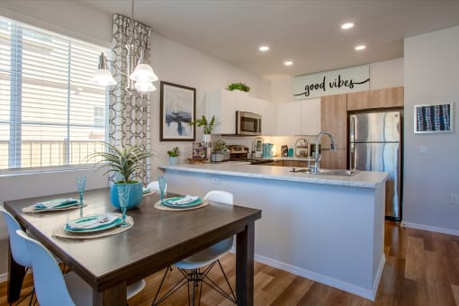 Dining Area and Breakfast Bar at San Stefano Townhomes